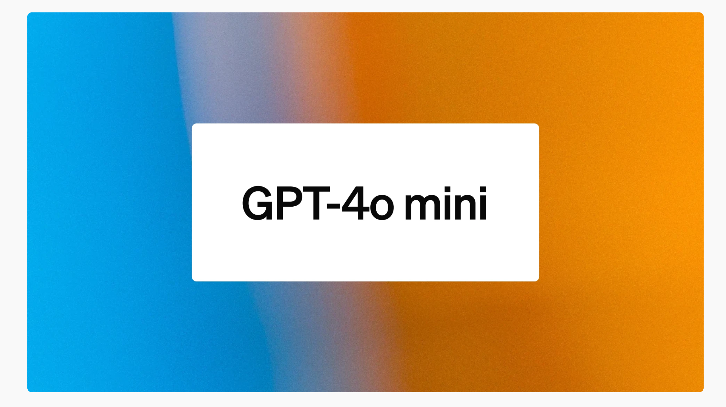 GPT 4o 미니 (GPT-4o mini)